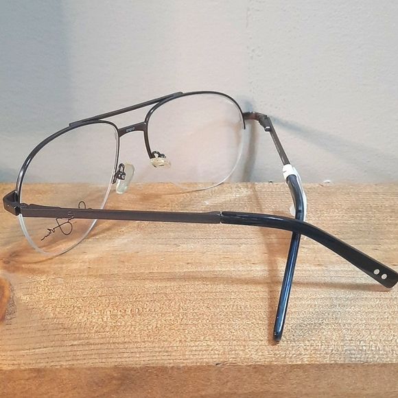 New Sean John Metal Eyeglass Frame, Rx'able, half rim Aviator style mens glasses - Picture 5 of 6